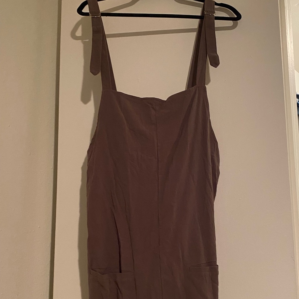 olive green overalls/romper